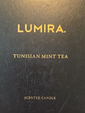 Lumira Tunisian Mint Tea Scented Candle - Black & Gold